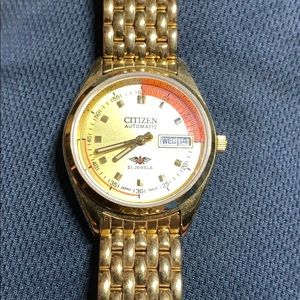 Citizens watch 18k gold plated made in Japan